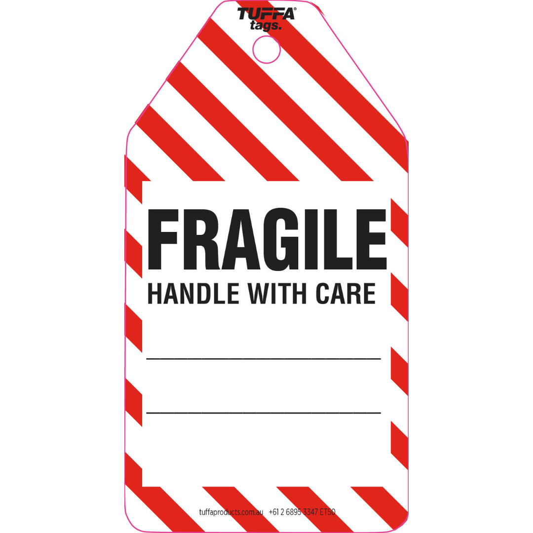 5S Tags | Safety Tags | Fragile Handle With Care Tuffa Tags (Pack of ...