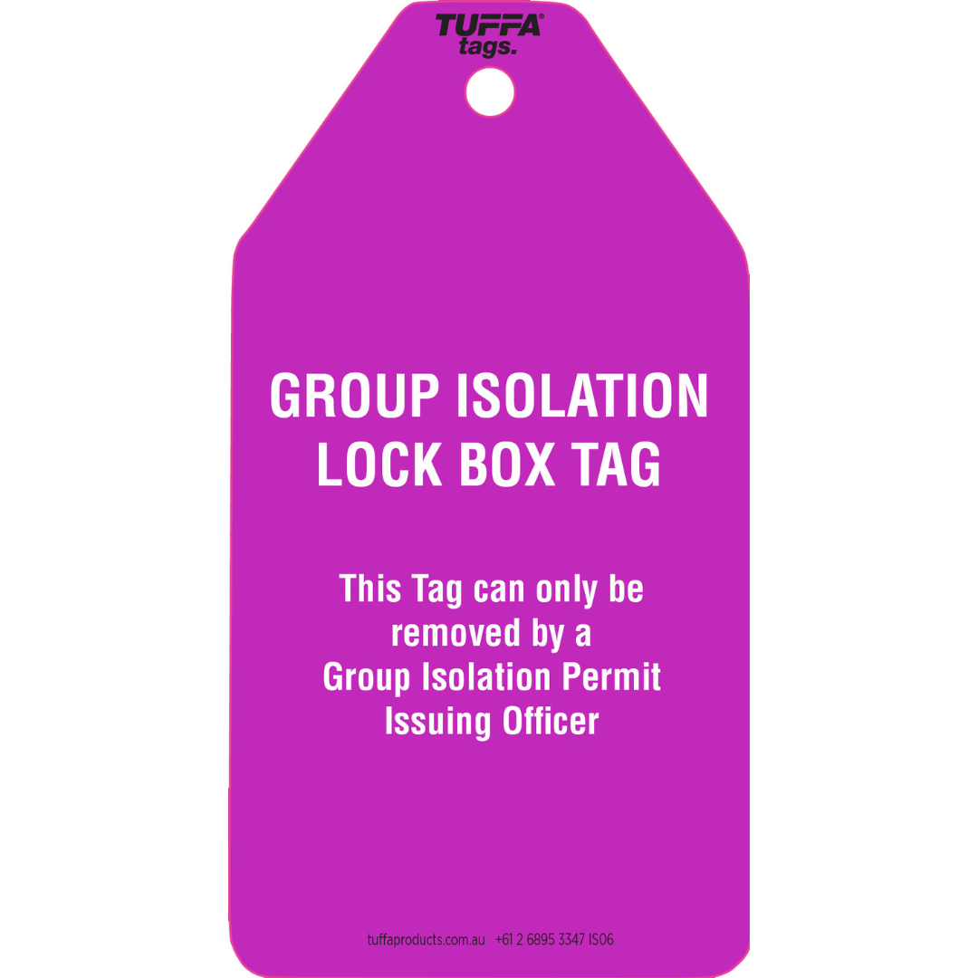 Safety Tags | Group Isolation Lock Box Tuffa Tags (Pack of 100 ...