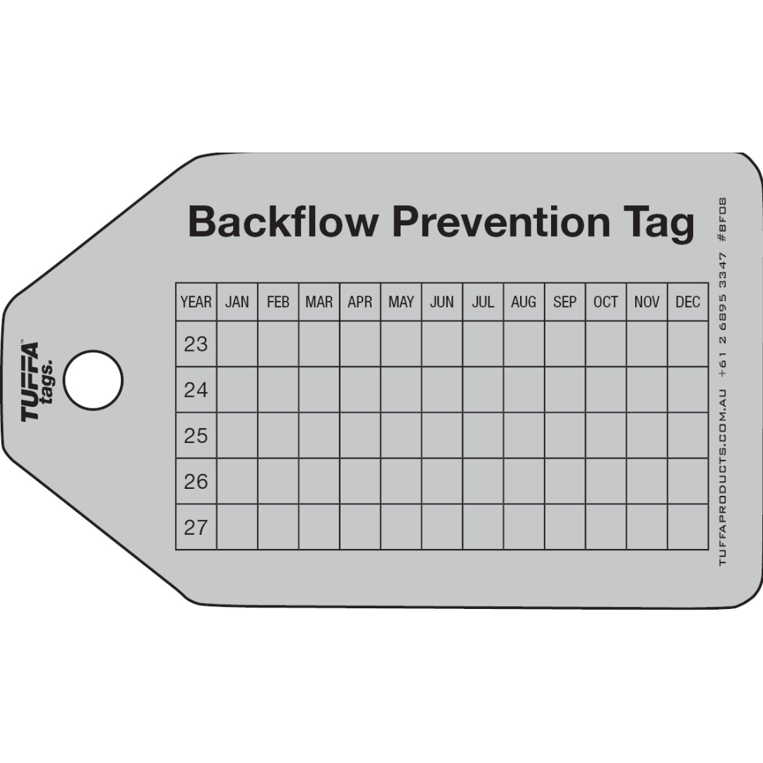 Safety Tags | Aluminium Backflow Tuffa Tags (Pack of 20) | Northern ...
